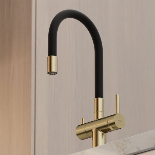 Смеситель для кухни Sancos Lucia SC4004BG на мойку золото - фото 5