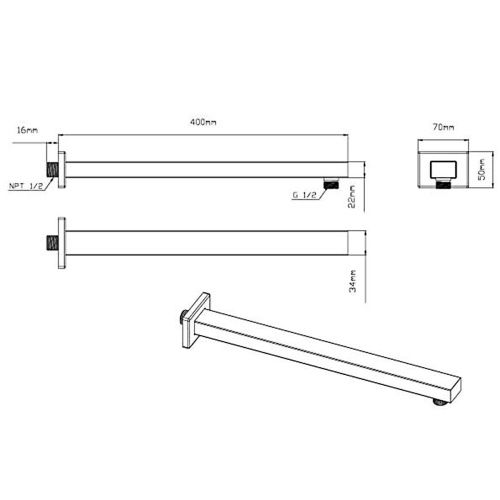 Верхний душ Vincea VSHD-41CGM вороненая сталь - фото 4