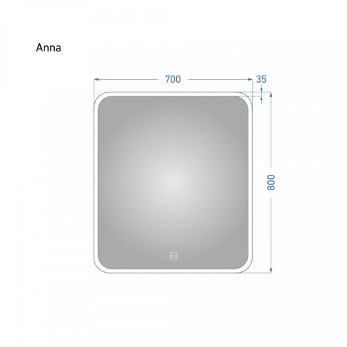 Зеркало с подсветкой Alavann Anna ALV0018001 70х80 подвесное - фото 4