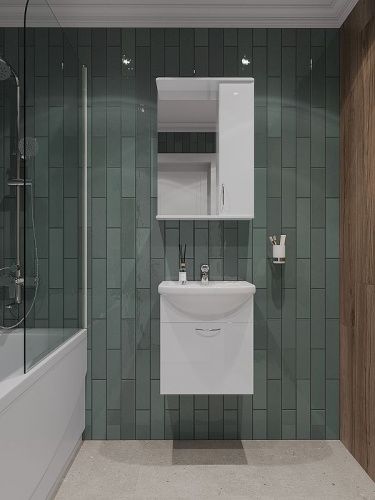 Тумба с раковиной Orange Лайт LRA-45TUW+RA 50х40 цвет белый - фото 4