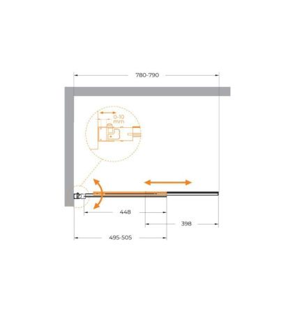 Душевая шторка на ванну Cezares SLIDER SLIDER-VF-11-80/150-C-Cr 80х150 стекло прозрачное профиль хром глянцевый ориентация универсальная