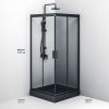 Душевой уголок Am.Pm Gem W90G-403-090BT 90х90 стекло прозрачное профиль черный без поддона