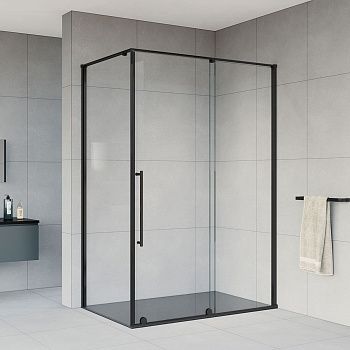 Душевой уголок Vincea Arno VSR-1A9012CLB 120х90 стекло прозрачное профиль черный без поддона