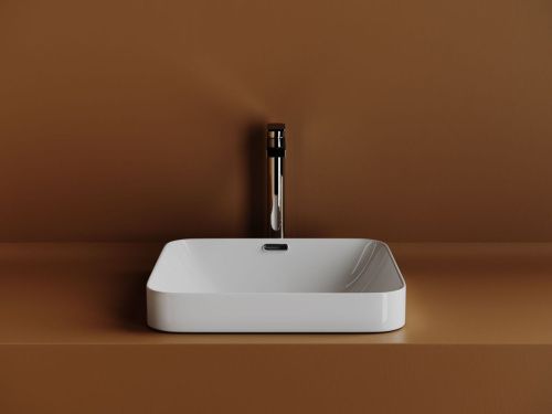 Раковина из сантехнического фарфора Ceramica Nova ELEMENT CN6077 44х44 встраиваемая цвет белый без отверстий под смеситель - фото 4