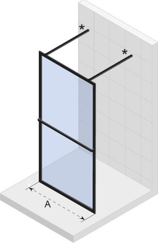 Душевая перегородка Riho LUCID G005029121 90х200 стекло прозрачное профиль черный - фото 2