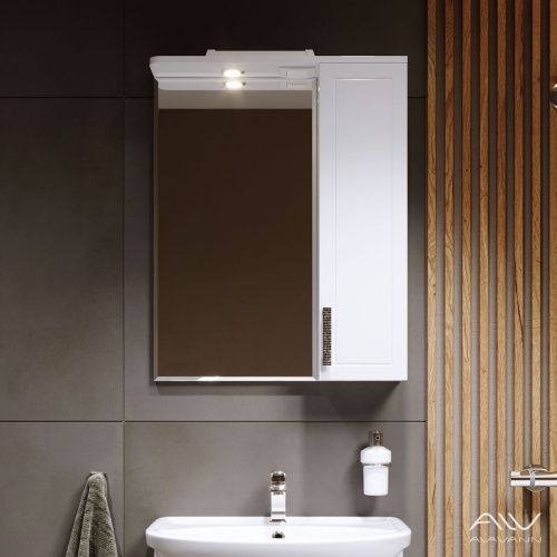 Зеркало-шкаф Alavann Vittoria ALV0272001 60х80 подвесной цвет белый - фото 3