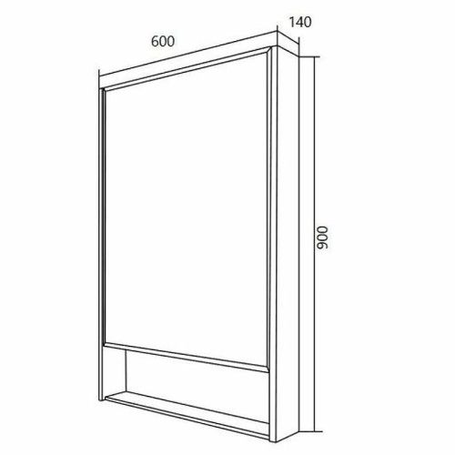 Зеркало-шкаф 1MarKa Mira У84861 60х90 подвесной цвет коричневый - фото 3