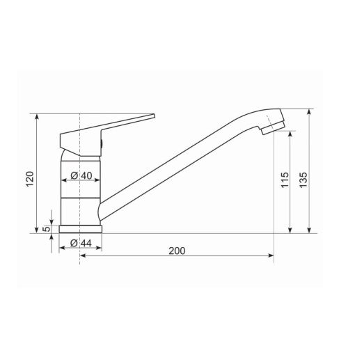 Смеситель для кухни Practik PR-01 PR-01-004 на мойку черный - фото 3
