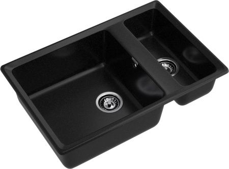 Кухонная мойка Granfest Level LV-760K черный 75х50 цвет черный поверхность матовая
