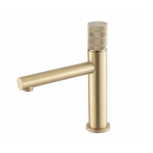 Смеситель Vincea Groove VBF-4G1BG4 на раковину золото - фото 2