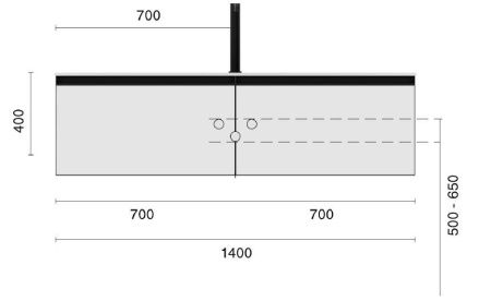 Тумба под раковину Armadi Art Quatro 790-M2-140(70+70)-B-MG+L 140х50 подвесная цвет коричневый