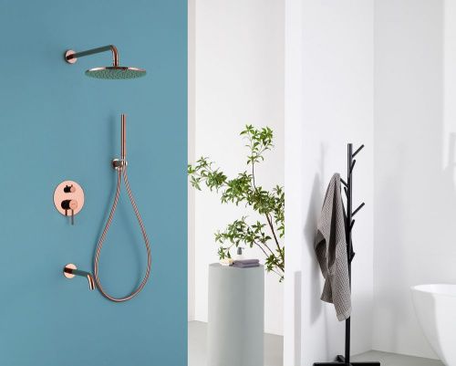 Душевая система Abber AF8117RG встраиваемая в стену цвет золото - фото 2