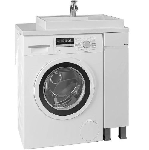 Тумба под раковину СанТа Марс 900127 20х50 напольная цвет белый - фото 2