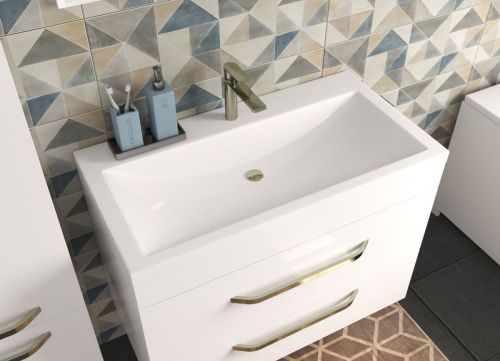 Раковина из искусственного камня Эстет Монако ФР-00014395 90х50 накладная цвет белый 1 отверстие под смеситель - фото 4