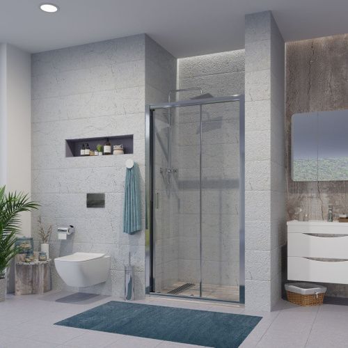 Душевая дверь Niagara Nova NG-62-10A 100х195 стекло прозрачное профиль хром - фото 2