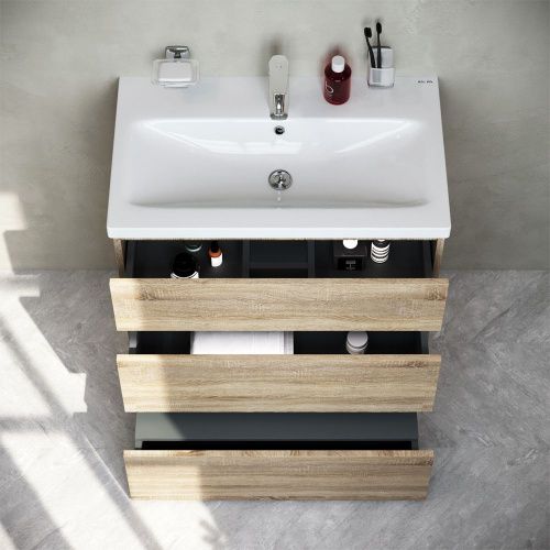 Тумба под раковину Am.Pm Gem S M91FSX0752OF 80х40 напольная цвет коричневый - фото 3