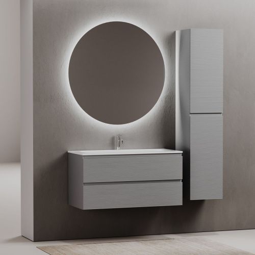 Тумба под раковину Sancos FOLK FL100ES 100х40 подвесная цвет серый - фото 3