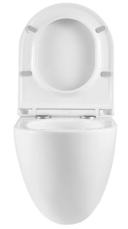 Унитаз подвесной Sintesi SIN-TS-ELL-153 белый безободковый с сиденьем микролифт смыв торнадо