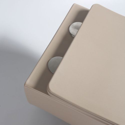 Унитаз подвесной Vincea Evo VT1-34SMC коричневый с сиденьем микролифт безободковый душевой смыв - фото 2