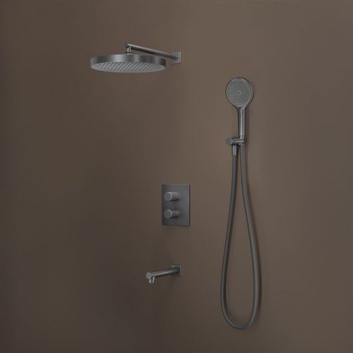 Душевая система Iddis Duna DUNGMSTi68 встраиваемая в стену цвет серый с термостатом - фото 2