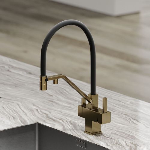 Смеситель для кухни Sancos Loro SC4007BG на мойку золото - фото 3