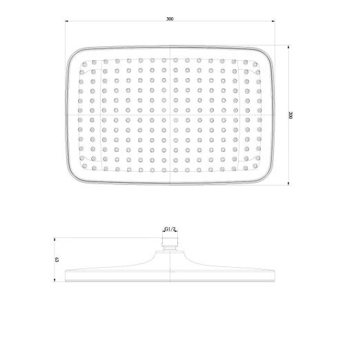 Верхний душ LeMark LM8134C хром - фото 2
