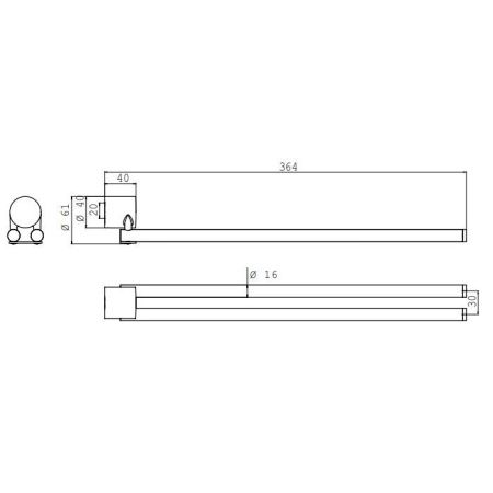 Полотенцедержатель Emco Rondo2 4550 001 36