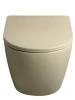 Унитаз подвесной Gid Convexo 62210Y бежевый с сиденьем микролифт безободковый смыв торнадо