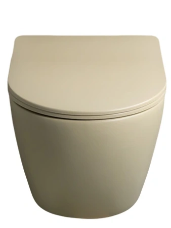 Унитаз подвесной Gid Convexo 62210Y бежевый с сиденьем микролифт безободковый смыв торнадо