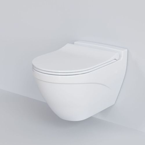 Унитаз подвесной Ambassador Nord 133T20001-132T20001S белый с сиденьем микролифт - фото 5