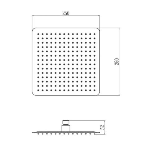Верхний душ Fmark FS-000F10L серый - фото 3