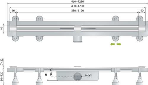 Душевой лоток OMP Tea Sumisura 983.401.8 нержавеющая сталь - фото 5