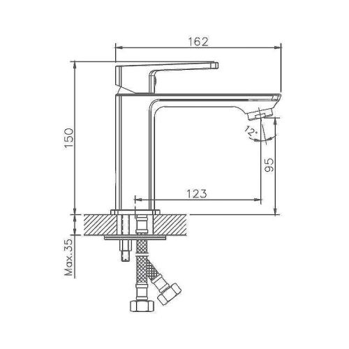 Смеситель Haiba HB176 HB10176 на раковину хром - фото 3