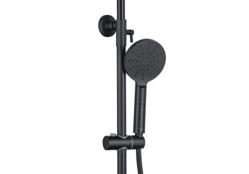 Душевая стойка Aquatek ВЕГА AQ2046MB настенная цвет черный - фото 5