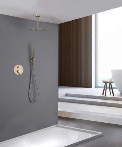 Душевая система Abber AF8821G встраиваемая в стену цвет золото - фото 2