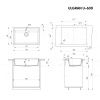 Кухонная мойка Ulgran Classic U-600-343 75х50 цвет серый