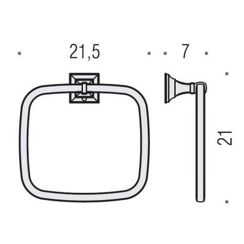 Полотенцедержатель Colombo Portofino B3231.CR - фото 2