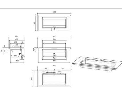 Раковина из искусственного камня Jorno INCLINE Inc.08.100/P/Bet/JR 100х50 встраиваемая цвет серый - фото 3