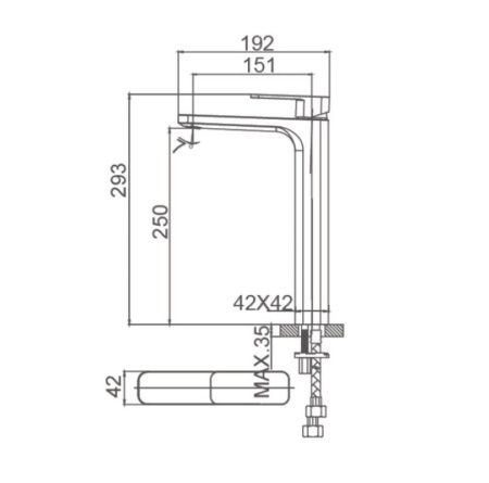 Смеситель для раковины Wonzon & Woghand Arnie WW-691104-MB на столешницу черный