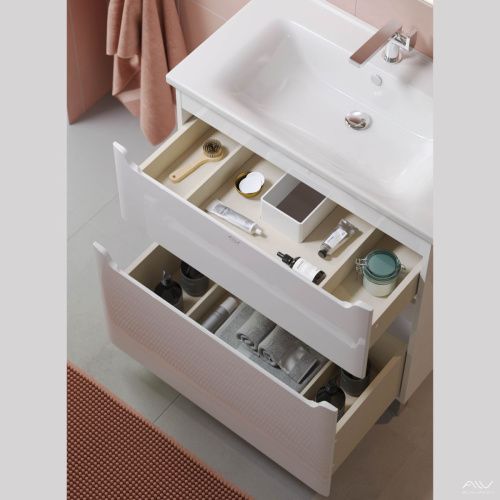 Тумба с раковиной Alavann Lana ALV0980000 80х50 напольная цвет белый - фото 4
