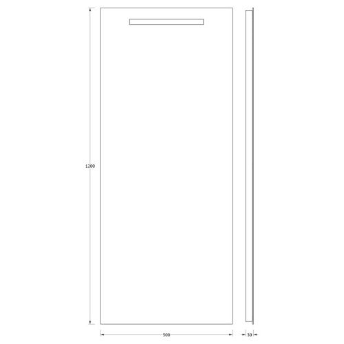 Зеркало с подсветкой Evoform Ledline BY 2111 50х120 подвесное - фото 2