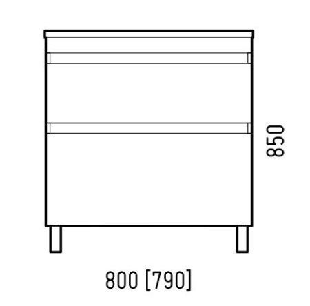Тумба под раковину Corozo Алабама SD-00000595 80х40 напольная цвет белый