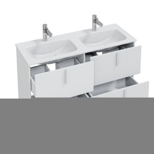 Тумба под раковину СанТа Вега 700451 120х40 напольная цвет белый - фото 2