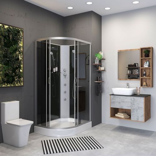 Душевая кабина Niagara Classic 35121433RBKG 120х80 асимметричная без крыши ориентация правая - фото 3