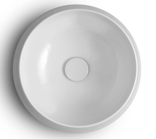 Раковина керамическая White Ceramic Tao W1050701 40х40 накладная цвет белый