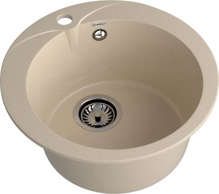 Кухонная мойка Granfest Rondo R-480 кашемир 50х50 цвет бежевый поверхность матовая