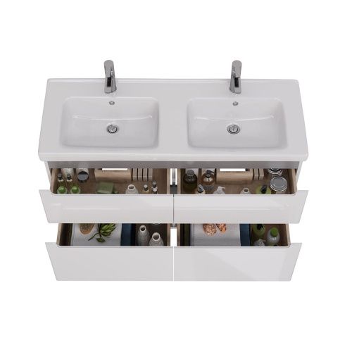 Тумба под раковину LeMark Buno LM04B125T 120х40 напольная цвет белый - фото 3