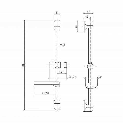 Душевая штанга D-Lin D63512 цвет хром - фото 2
