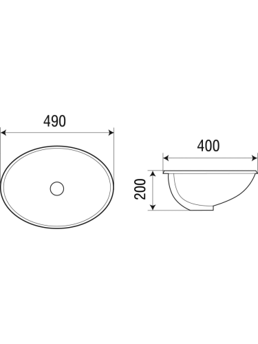 Раковина из сантехнического фаянса WeltWasser WW SK 10000003889 50х40 подвесная цвет белый - фото 3