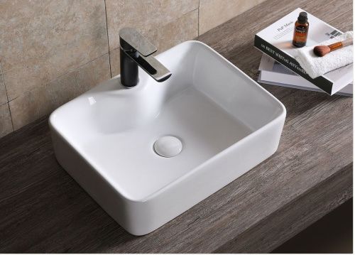 Раковина из сантехнического фарфора Cerutti SPA CR7051 50х40 накладная цвет белый без отверстий под смеситель